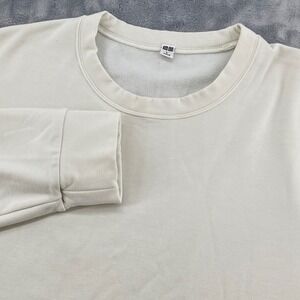 Uniqlo Heattech Ultra Warm Crew Neck Sweatshirt Off White Mens Large 461011